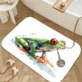 thumbnail image 4 of 1pc Green Frog Absorbent Non-Slip Bathroom Thickened Flannel Rug Decor,Soft,Quick Drying,Suitable For Indoor/outdoor Use,Bathrooms,Bedrooms,Kitchens,Terrace,Laundry Rooms,16"x24", 4 of 9