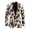 Brown Cow Print, variant on Leopard Print One Button Business Sport Coat for Men Wedding Business Open Front Jackets with 2 Side Pockets for Wedding Party,S