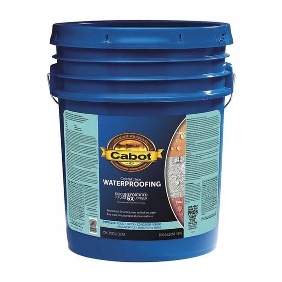 Cabot Sealer,Crystal Clear,Flat,5gal 140.0001000.008