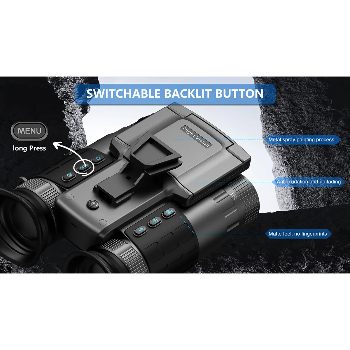 4K HD Dual-Eye Binocular Include 64GB Infrared Night Vision Device Recording Digital Photography Camping&Hiking Telescope