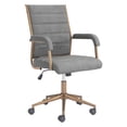 thumbnail image 2 of Auction Office Chair Gray Office Chair, Modern Style, Plush and durable faux leather fabric, Plywood, Indoor Office, 2 of 10