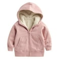 thumbnail image 4 of Ulanda Teen Girls Oversiezd Zip Up Sweatshirts Cute Fleece Kids Hoodies Youth Long Sleeve Fleece Active Sport Jacket Coat (Pink, 7-8 Years), 4 of 7