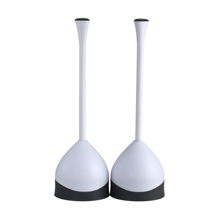 Toilet Plunger Set With Hideaway Storage Caddy, 2 Pack photo 1