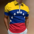thumbnail image 2 of Venezuela Flag Men Zipper T-shirt Summer Casual Short Sleeve T-shirt Top, 2 of 7