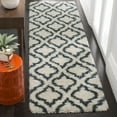 thumbnail image 3 of SAFAVIEH Hudson Louise Geometric Shag Area Rug, Ivory/Slate Blue, 4' x 6', 3 of 10
