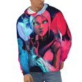 thumbnail image 2 of Valoranta Men's Hoodie With Color Drawstrings Sweatshirt Hooded Pullover Print Winter Coat Jacket Xx-Large, 2 of 9
