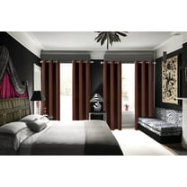 K68 BROWN Blackout Window Curtains 84" inches Long Panels Top Grommets Light Blocking for Bedroom ,Sliding Door Home Décor