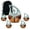 Motorcycle Urn-1, variant on MUKTIVE Motorcycle Riding Memorial Burial Urns for Adult Ashes Human Female, Orange Cremation Funeral Urns for Adult Ashes Women, Decoration Combo Sets Urn for Human (1 Large 10 ", 4 Keepsake 3 ")