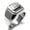 Silver, variant on Stainless Steel Letter L Initial 3D Monogram Engraved Engraved Square Flat Top Biker Style Polished Signet Ring