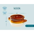 Kook Large Ceramic 18 oz French Onion Soup Bowls, Oven-Safe Crocks with