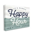 thumbnail image 3 of Stupell Industries Always Happy Hour Vintage Lake House Wave Signage Canvas Wall Art, 30 x 24, Design by Lil' Rue, 3 of 5