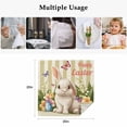 thumbnail image 5 of Happy Easter Cloth Napkins, Bunny Eggs Spring Flowers Butterfly Striped Washable and Reusable Dinner Napkins Set of 4, Table Napkin for Kitchen Party Birthday Wedding Hotel Housewarming 20"x20", 5 of 9
