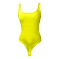 thumbnail image 4 of One Piece Jumpsuits for Women Casual Fashion Solid U Neck Sleeveless Vest Slim Sportswear Rompers,Yellow,XL, 4 of 4
