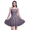 thumbnail image 1 of Bimba Robe Soleil Mini pour Femmes à Bretelles Spaghetti, Haut à Taille Smockée Imprimé Géométrique - Moyen, 1 of 5