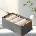 thumbnail image 2 of Portable Foldable Clothing Storage Box with Reinforced Handles, Breathable Fabric & Collapsible Design Organizer Bins, Support Finishing Box Multi Layer Classified Storage, 2 of 4
