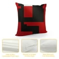 thumbnail image 4 of Nawypu  Throw Pillow Covers Decorative Cushion Modern Abstract Red Black White and Grey Vertical Stripes Dot Pillow Cases Square Pillocases for Bed Sofa, 4 of 5