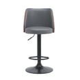 thumbnail image 3 of Set de 2 Bancos de Bar, barra, cocina Ajustables Giratorios | Asiento Acolchado Blanco con Base Negra, 3 of 6