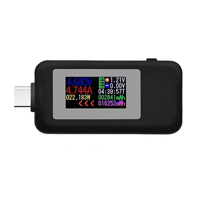 Seitruly Probador USB tipo C, medidor de voltaje de corriente profesional portátil, amperímetro electrónico Digital de 4-30V, máquina de Electrónica miscelánea