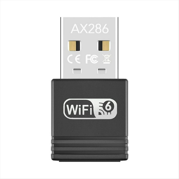 Adaptador USB WiFi 6 AX286Mbps 2.4G, Receptor Inalámbrico WiFi 6 -MIMO OFDMA Sin Controlador para 7/8.1/10/11