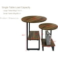 thumbnail image 2 of BEEY Round Nesting Coffee Table Set of 2 End Table Sets,Farmhouse Wood Coffee Table Side Tables with Sturdy Metal Frame for Living Room, Balcony in Reclaimed Oak, 2 of 9