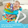 thumbnail image 2 of Fisher-Price Deluxe Sit-Me-up Floor Seat Infant Chair with Feeding Tray and Toys, Happy Hills, 2 of 6