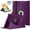 Purple, variant on Rotating Case for New iPad Air 1/Air 2 9.7 Inch - 360 Degree Rotating Smart Protective Stand Cover with Auto Sleep/Wake, Red