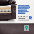 thumbnail image 5 of Sino Luban Dual Motor Power Lift Recliner Chair for Elderly with Massage and Heat, Electric Lift Chair for Big and Tall Adults, USB A&C, 2 Cup Holders (T6013 - Faux Leather, Dark Brown, Oversized), 5 of 10