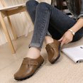 thumbnail image 3 of nuevos zapatos planos de cuero de moda, zapatos de punta de mujer de fondo suave, mocasines femeninos, botas planas informales para mujer, 3 of 5