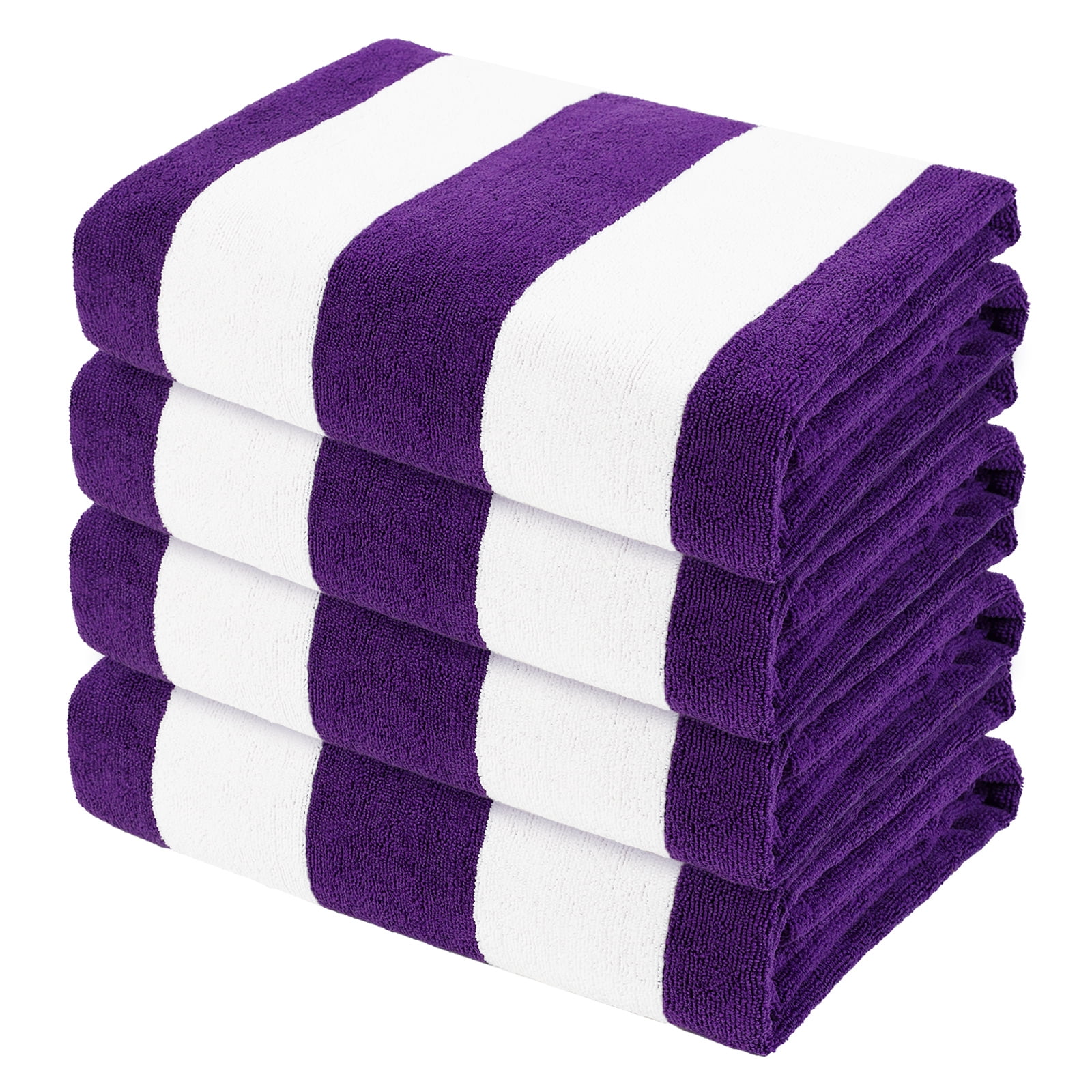 Exclusivo Mezcla 4Pack Large Microfiber Beach Towels Set (Purple, 30