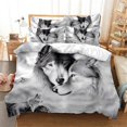 thumbnail image 1 of LAICAIW 3D Bedding Set Queen Bedding Single 140 x 200 cm Animal Wolf Bed Linens Sheet Queen King Size Qulit Covers, 1 of 6