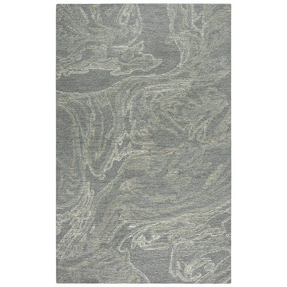 Rizzy Rugs Harmony Area Rug HMY977 Gray Stone Warped, 7' 9" x 9' 9", Gray