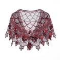 thumbnail image 3 of Felirenzacia Women’s Vintage Lace Embroidered Shawl Cape – Elegant Floral Sequin Mesh Wrap Scarf for Party, Wedding, Evening Dress Accessory, 3 of 4