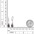 thumbnail image 6 of Gem Stone King 925 Sterling Silver Green Mystic Topaz and Pink and White Lab Grown Diamond Dangle Earrings for Women (5.13 Cttw, Oval 9X7MM), 6 of 6