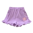 thumbnail image 4 of JUMEYU Dance Shorts for Girls Girls Athletic Running Shorts Toddler Soccer Shorts Kids Shorts Gym Active Shorts 2T 3T (Purple,2-3 Years), 4 of 4