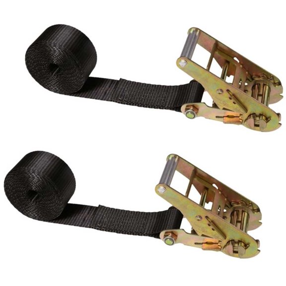 2" x 10' Black Endless Ratchet Strap w/ Short Standard Ratchet - 2 P