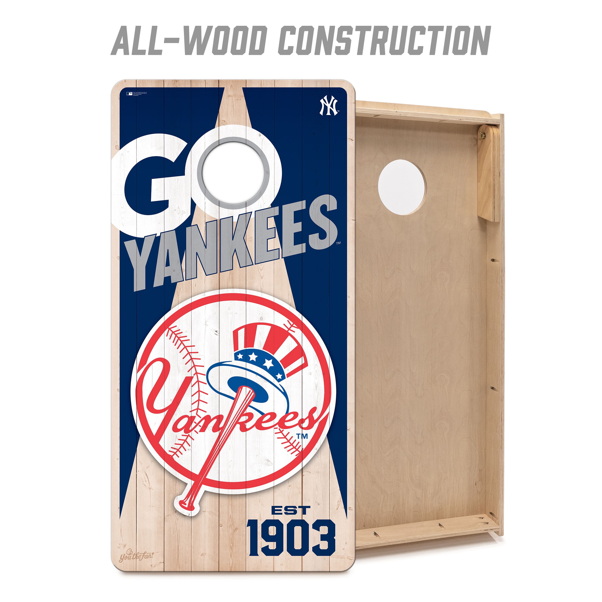 YouTheFan MLB New York Yankees 2' x 4' Cornhole Game No Bags