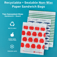 thumbnail image 6 of Lunchskins Recyclable & Sealable XL Sandwich Bags – 50 Count | Stripe Design | Eco-Friendly Food Storage Bags Made from Grease-Resistant Glassine Paper with Self-Adhesive Closure, 6 of 7