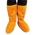 thumbnail image 1 of Cubrezapatos de piel de vaca resistentes al fuego, polainas para soldar, cubrezapatos de seguridad para trabajar la madera, resistentes al calor y a la abrasión, soldador trabajando desde, 1 of 5