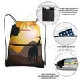 thumbnail image 3 of Naloa Giraffes Of The African Savannah Drawstring Backpack String Bag Cinch Water Resistant for Gym Shopping Sport Yoga, 3 of 6