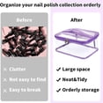thumbnail image 3 of Bolsa organizadora de esmaltes de uñas Beloving con capacidad para 30 botellas, color morado, 3 of 7