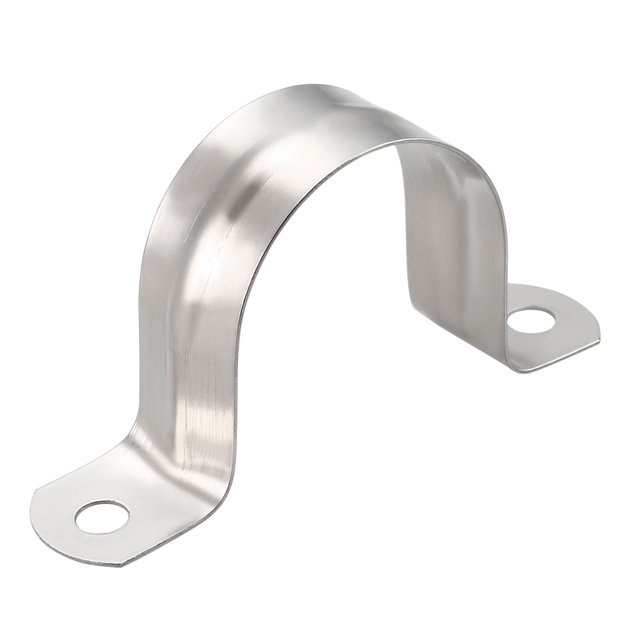 Unique Bargains Sangle de Tuyau Rigide 40mm, Acier Inoxydable 304, Pinces à 2 Trous, 8 Pcs