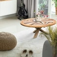 thumbnail image 2 of Tuscany Round Recycled Teak Wood Coffee Table, 40 inch, 2 of 5