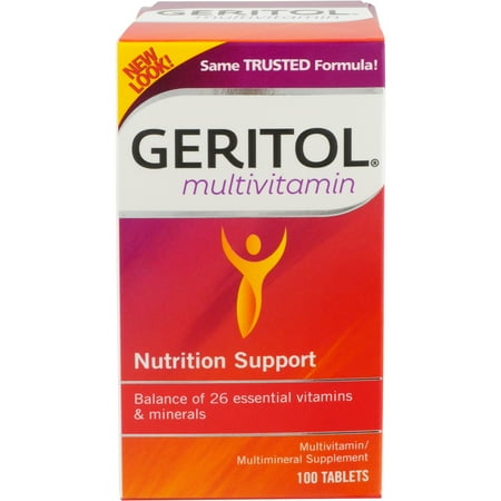 Geritol Multivitamin Nutrition Support, Balance of 26 essential vitamins & minerals, 100 (Best Liquid Multivitamin 2019)