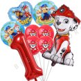 thumbnail image 3 of Conjunto de Globos de la patrulla canina para niños y niñas, decoraciones de ramo de Globos para fiesta de cumpleaños, número 1 ° y 2 °, 32 pulgadas, 3 of 5