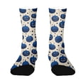 thumbnail image 3 of Halloween Socks Funny Halloween Pumpkin Novelty Crazy Crew Socks for Men Women Casual Athletic Breathable Mid Calf Anti Slip Socks Blue, 3 of 7