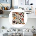 thumbnail image 3 of flowers rabbits bunny Linen toss pillowcase decoration pillowcase gifting preferred 24x24 inch cushion cover sofa pillowcase sofa bedroom living room car, 3 of 8