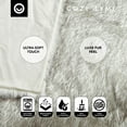 thumbnail image 6 of Lecuyer Faux Wolf Fur Throw - Reverse Micromink, Extra Soft 50" x 60", Dark Grey, 6 of 10