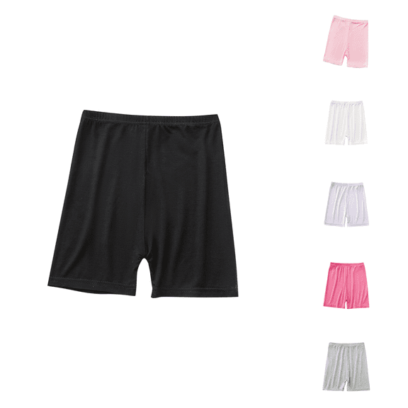 Ahuyic Girls Pants,Summer Shorts for Girls,Children's Summer Solid Color Casual High Waisted Leggings Shorts,Purple,3-4Years