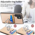 thumbnail image 5 of Phone Case for Samsung Galaxy S23 Ultra 5G Wallet Cover with Screen Protector Slim Ring Stand Credit Card Holder Magnetic Leather Cell Accessories S23Ultra 23S S 23 23Ultra 6.8 inch Women Men Beige, 5 of 13