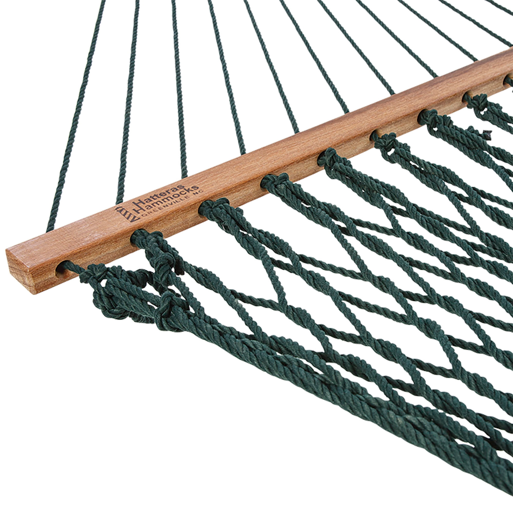 Hatteras Hammocks Deluxe DuraCord Rope Hammock Green